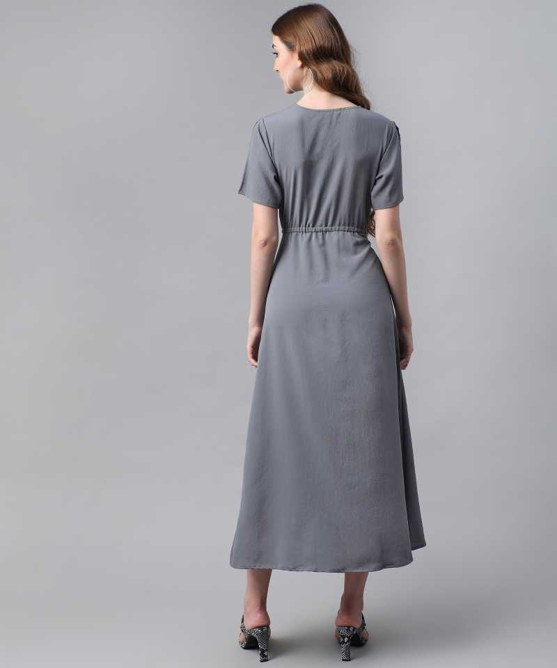 TANDUL  Women Maxi Grey Dress