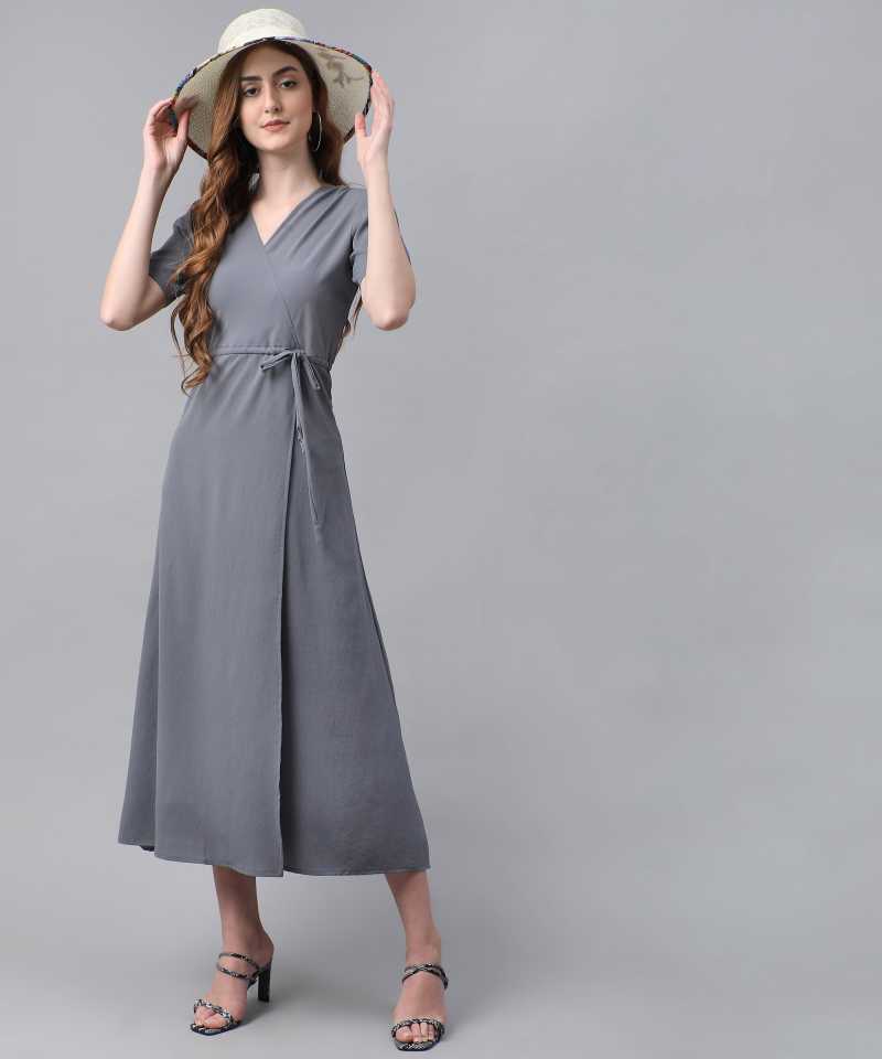 TANDUL  Women Maxi Grey Dress