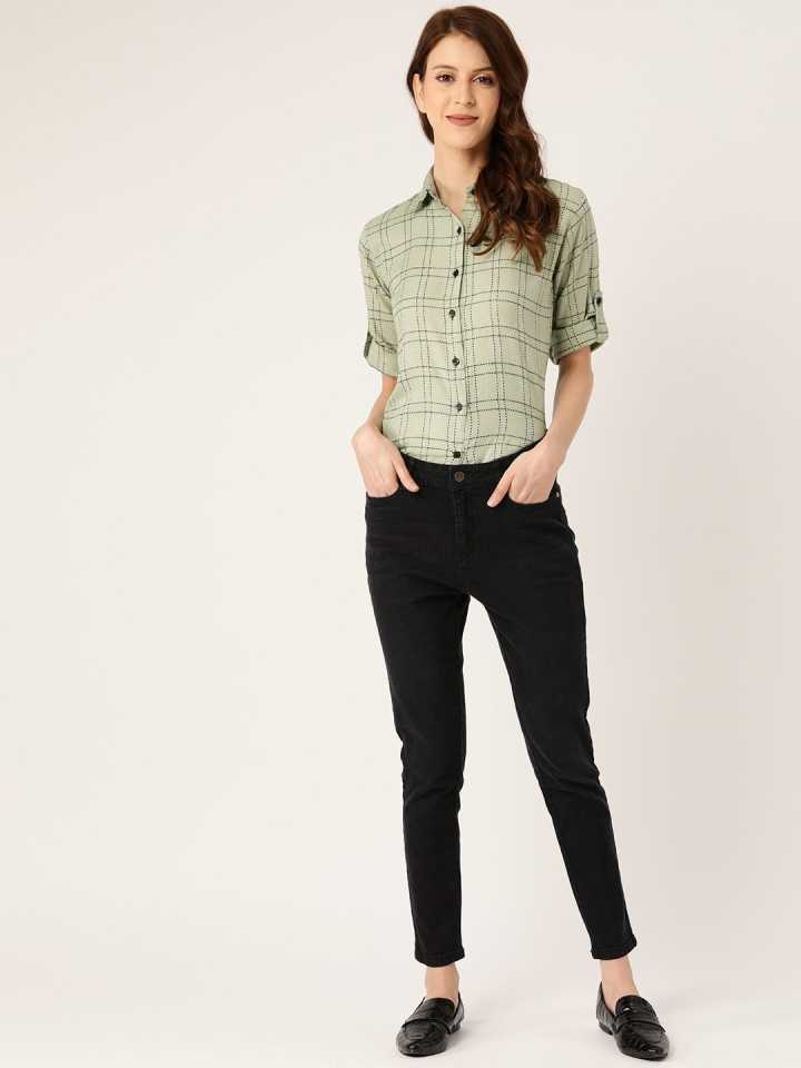 TANDUL  Women Regular Fit Checkered Formal Shirt