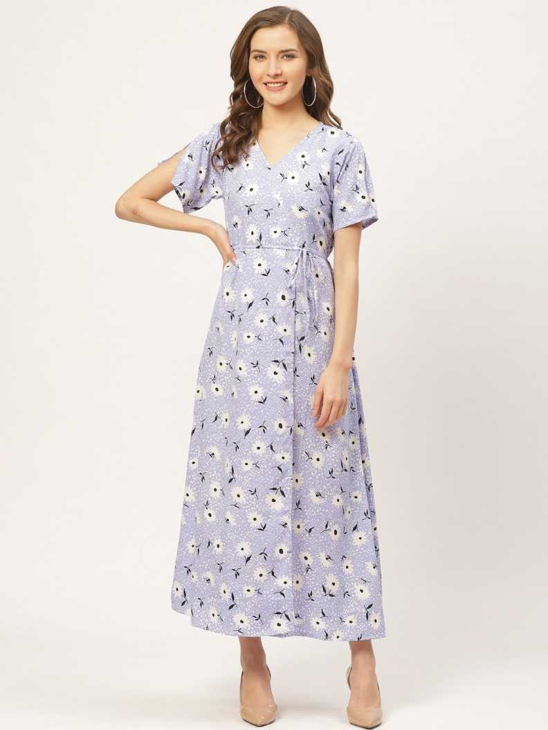 Women A-line Blue Dress