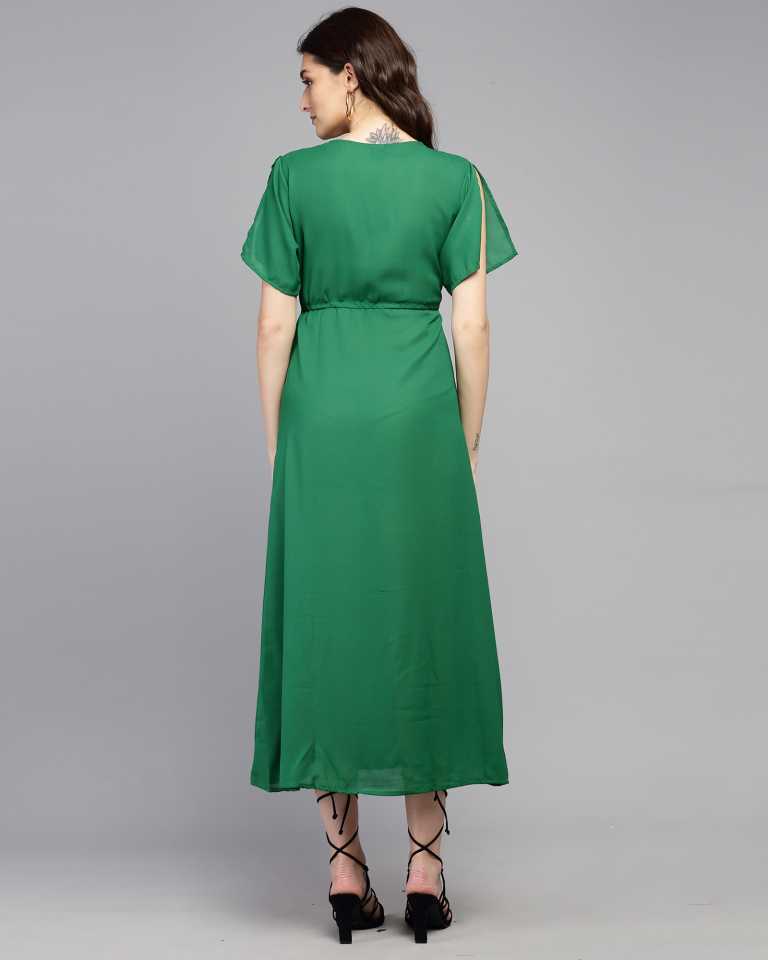 TANDUL  Women Maxi Green Dress