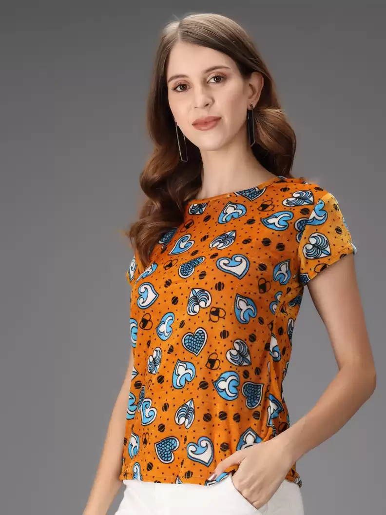 TANDUL  Casual Regular Sleeves Printed Women Multicolor Top