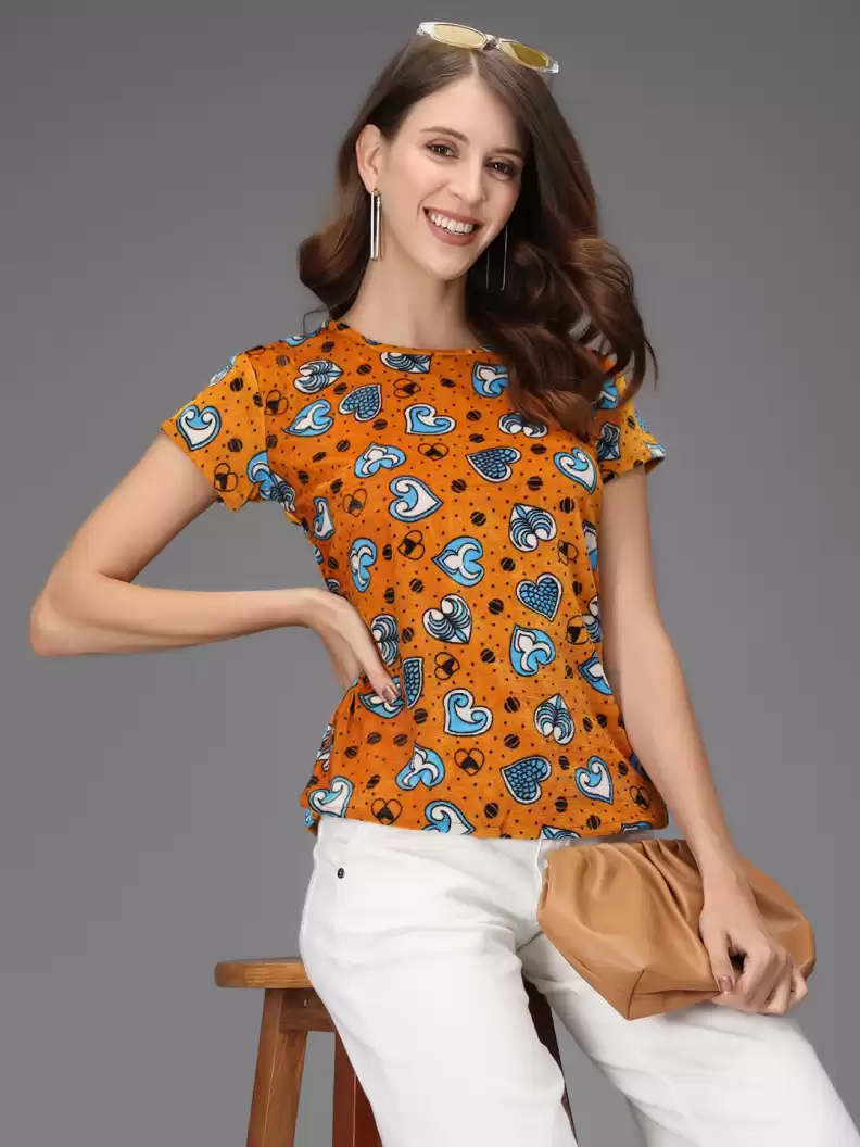 TANDUL  Casual Regular Sleeves Printed Women Multicolor Top