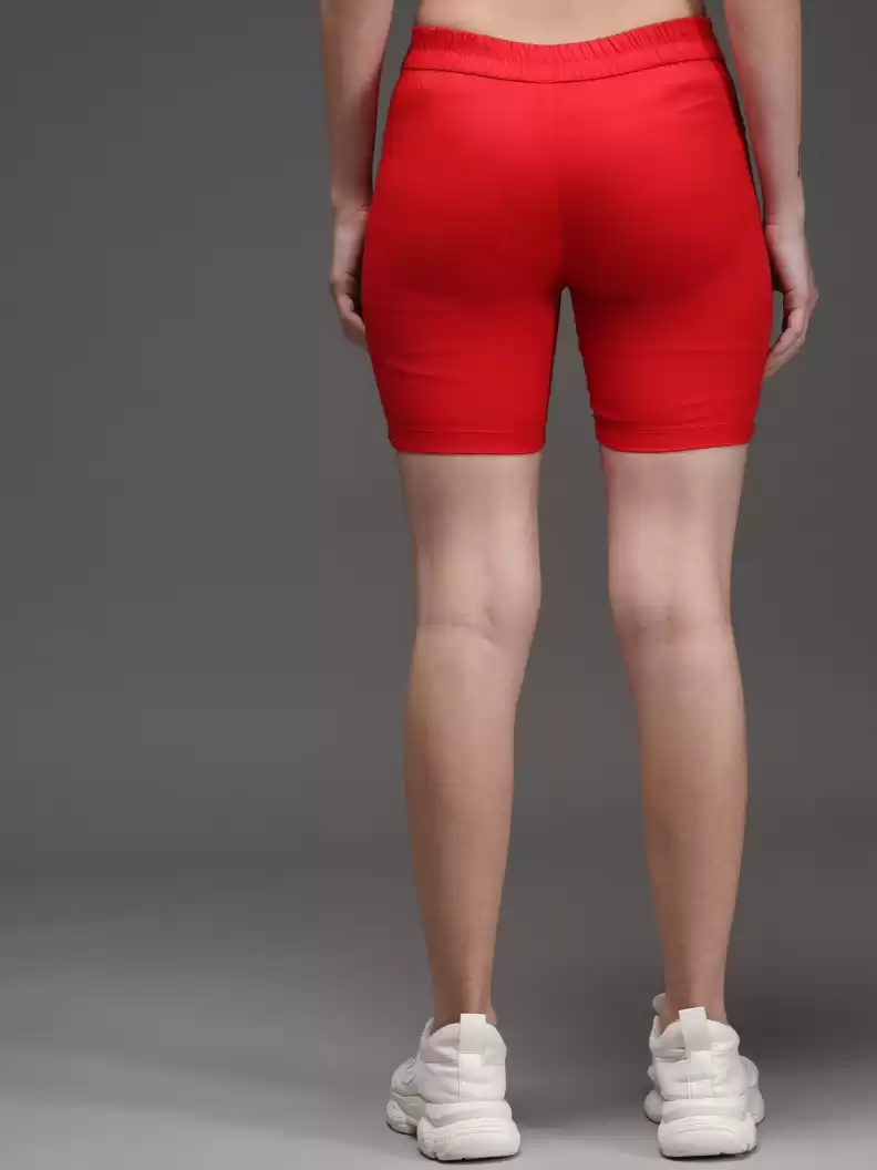 TANDUL  Solid Women Red Casual Shorts