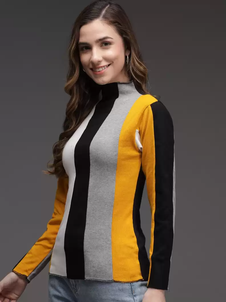 TANDUL  Casual Regular Sleeves Solid Women Multicolor Top