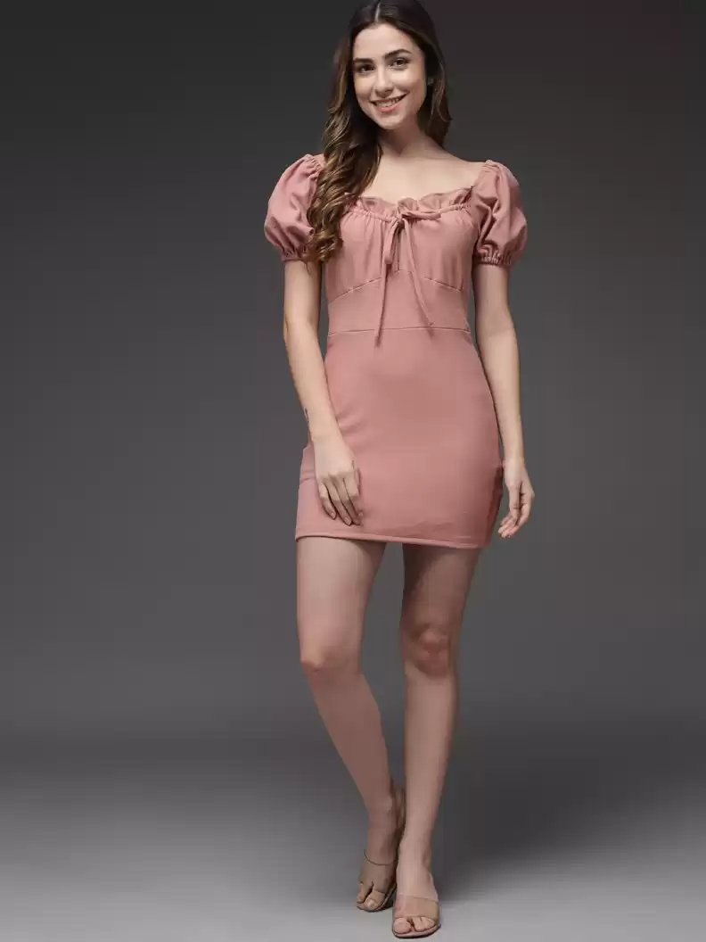 TANDUL  Women Bodycon Pink Dress