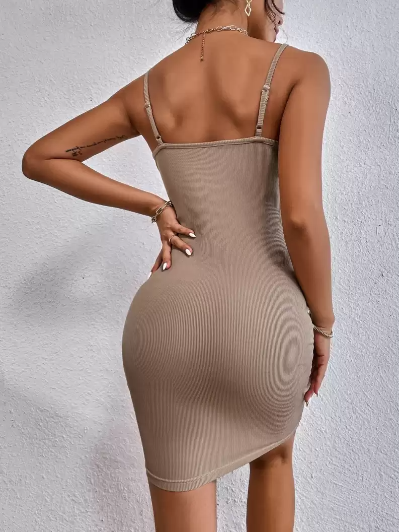 TANDUL  Women Bodycon Brown Dress