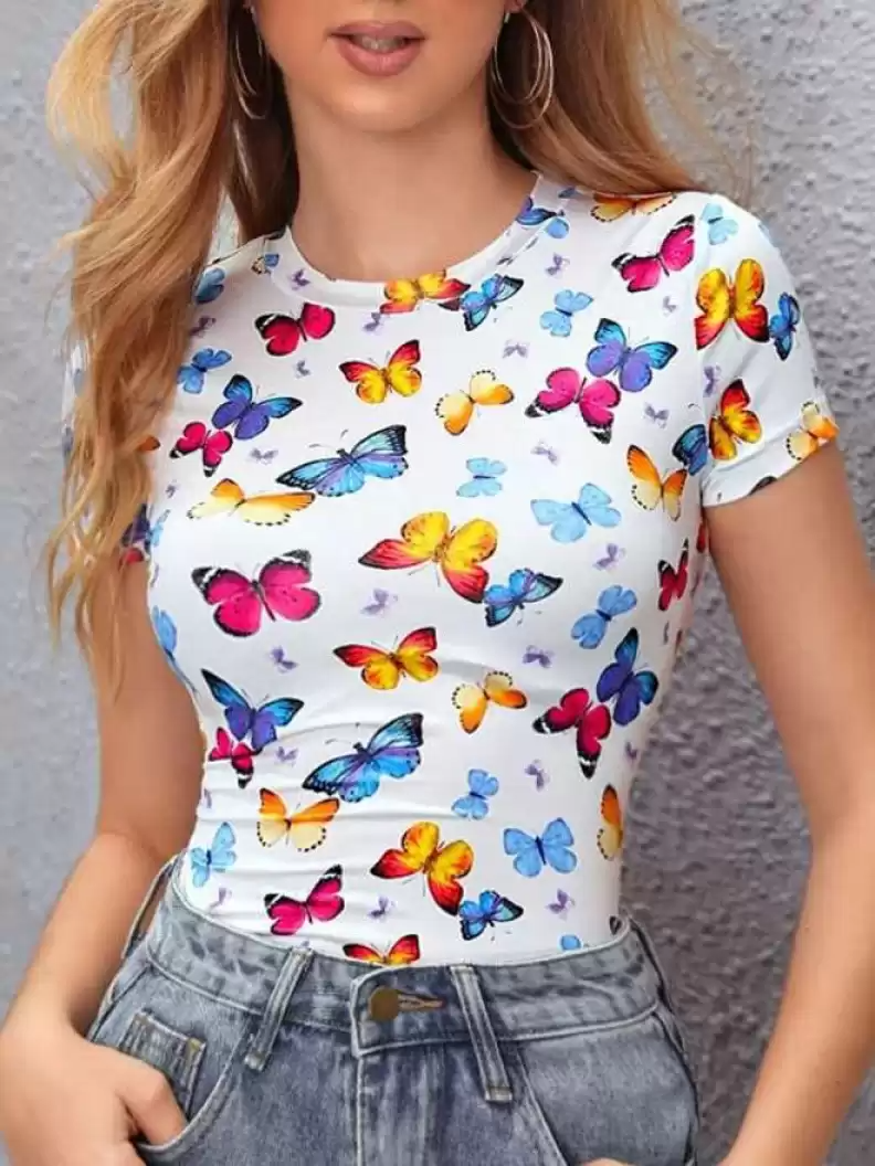 TANDUL  Casual Regular Sleeves Printed Women Multicolor Top