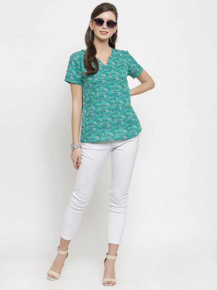 TANDUL  Casual Regular Sleeves Printed Women Multicolor Top