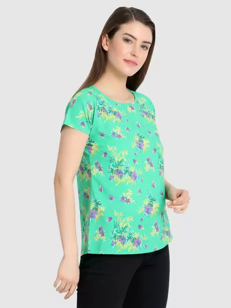 TANDUL  Casual Regular Sleeves Printed Women Multicolor Top