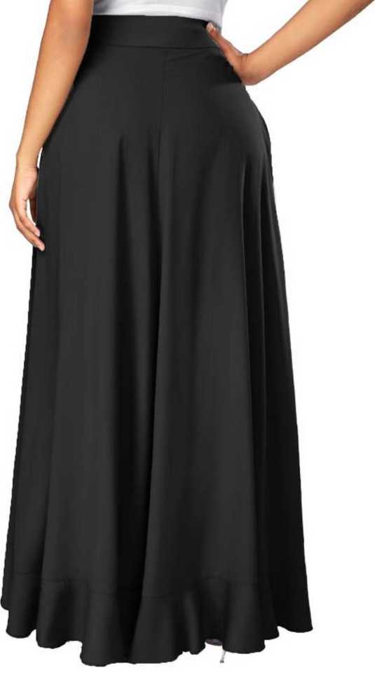 TANDUL  Women Solid Flared Black Skirt