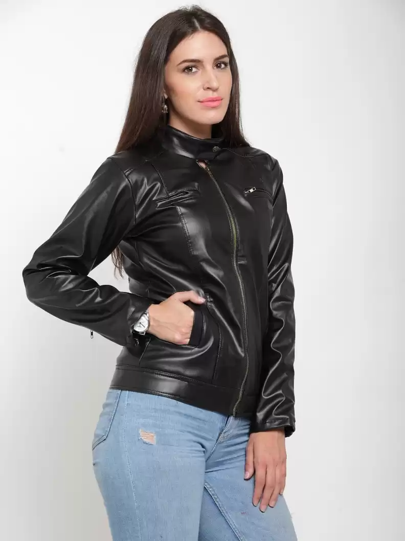 TANDUL  Full Sleeve Solid Women Riding Jacket