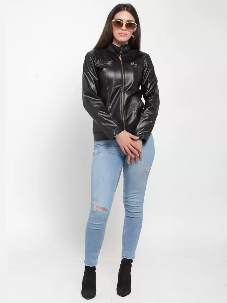 TANDUL  Full Sleeve Solid Women Riding Jacket