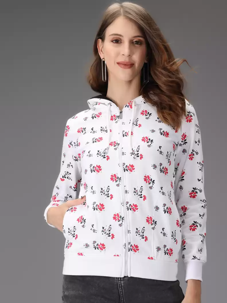 TANDUL  Full Sleeve Floral Print Women Casual Jacket