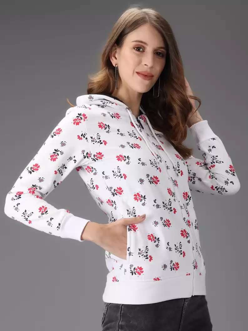 TANDUL  Full Sleeve Floral Print Women Casual Jacket