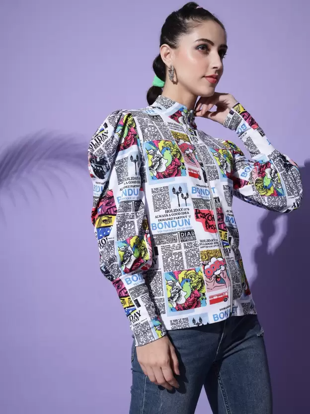 Women Printed Casual Jacket