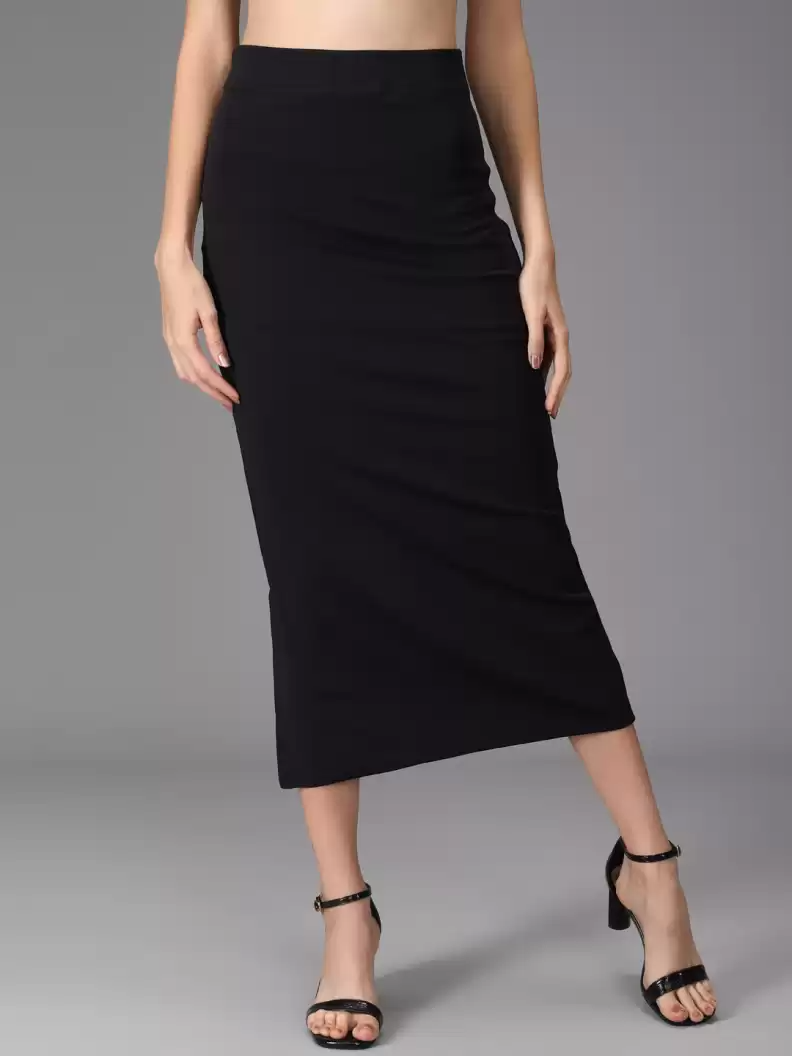 TANDUL  Women Solid Tube Black Skirt