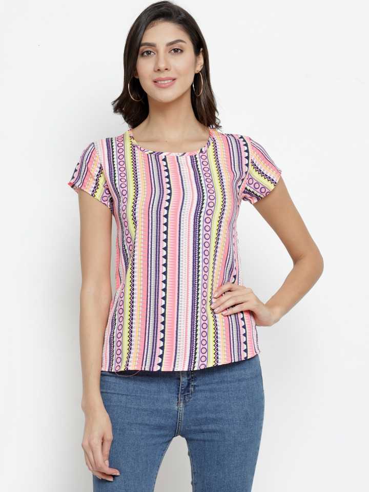 TANDUL  Casual Regular Sleeves Printed Women Multicolor Top