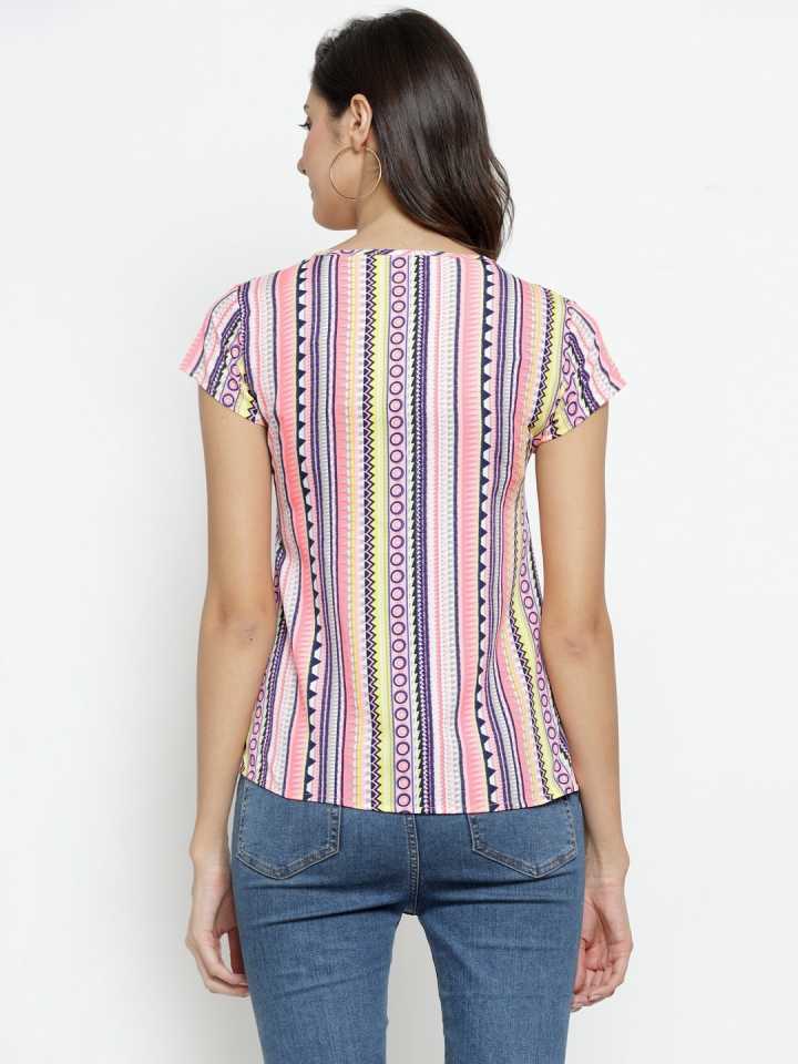 TANDUL  Casual Regular Sleeves Printed Women Multicolor Top