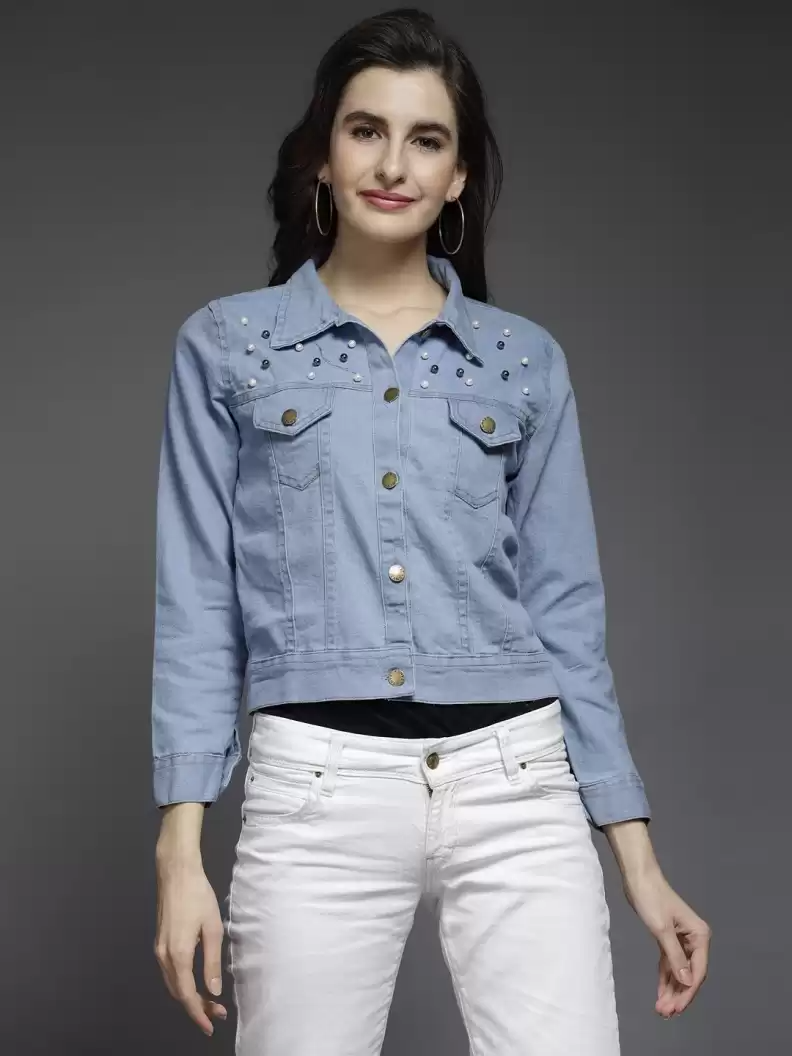 TANDUL  Full Sleeve Solid Women Denim Jacket