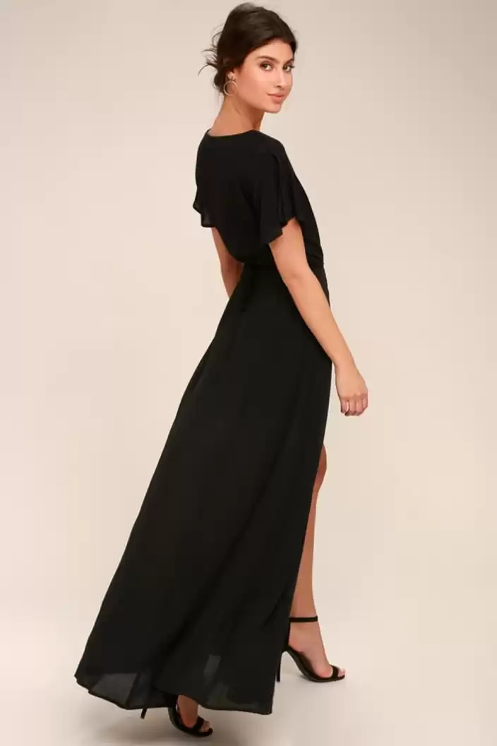 Women Maxi Black Dress