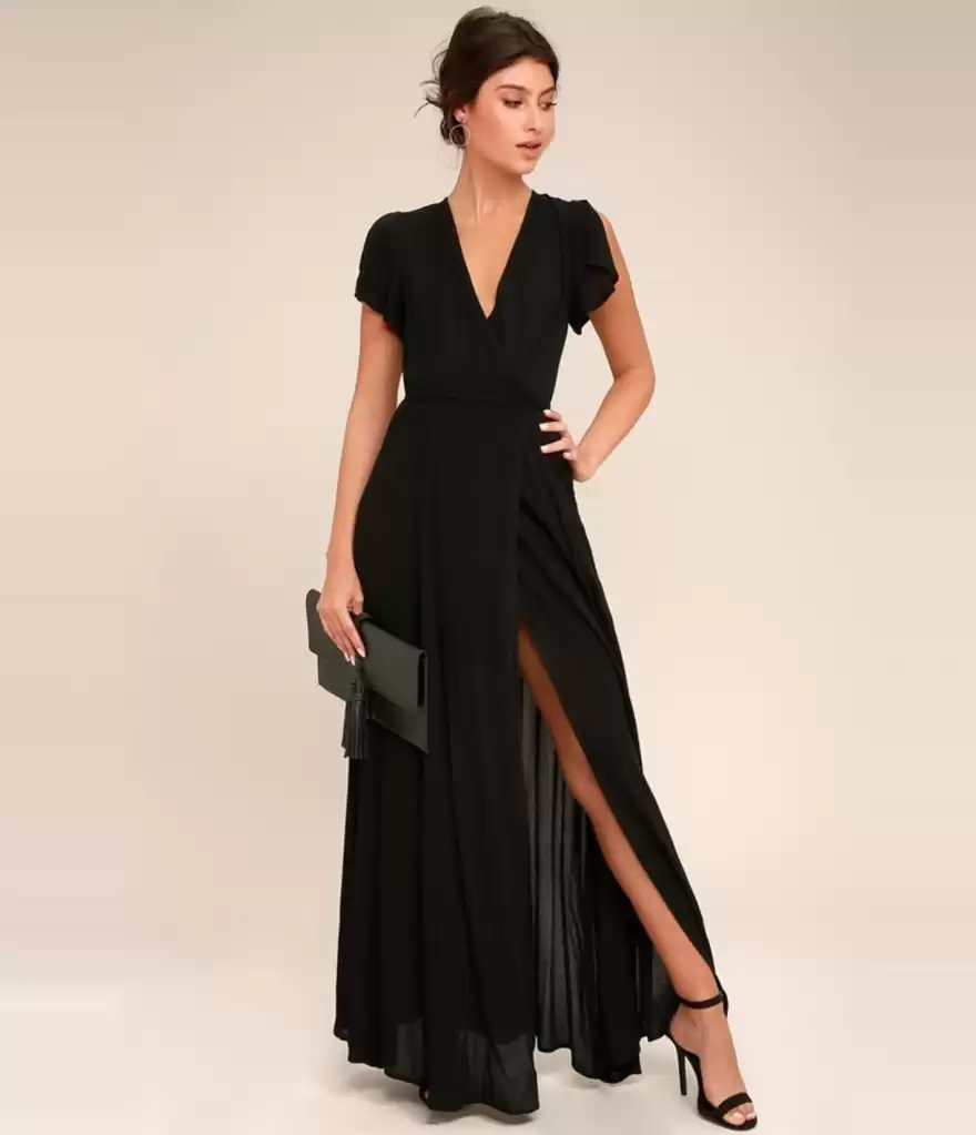 Women Maxi Black Dress