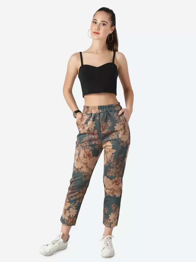 TANDUL  Regular Fit Women Multicolor Viscose Blend Trousers