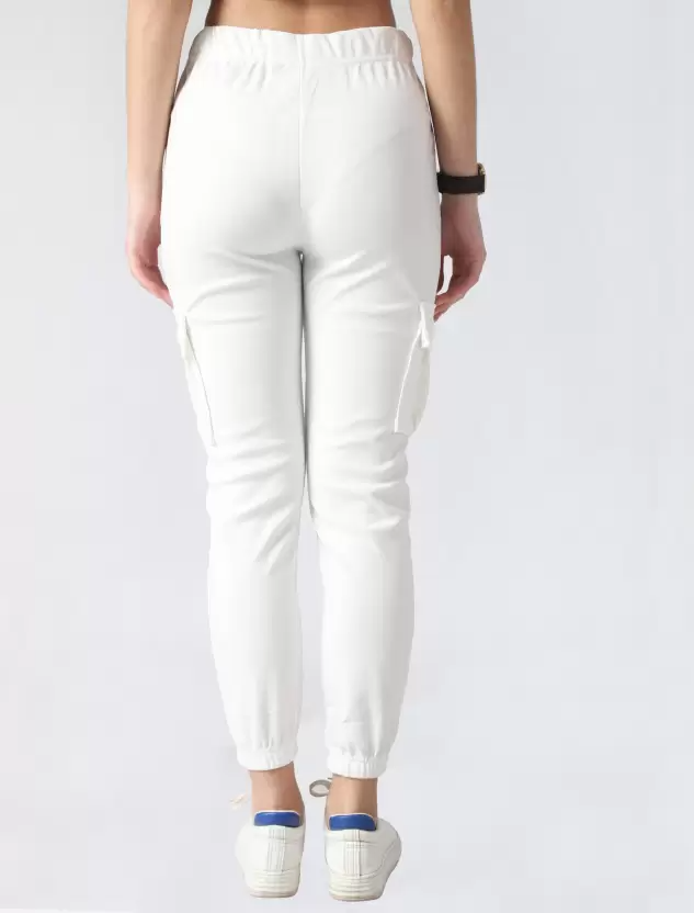 TANDUL  Regular Fit Women White Viscose Blend Trousers