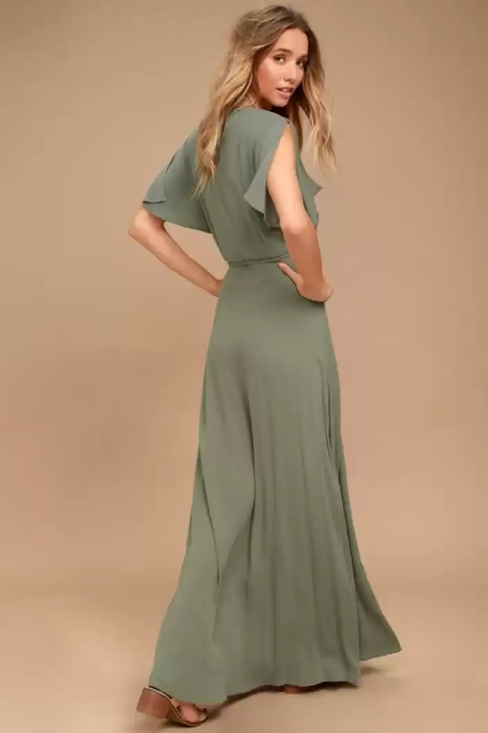 TANDUL  Women Maxi Green Dress