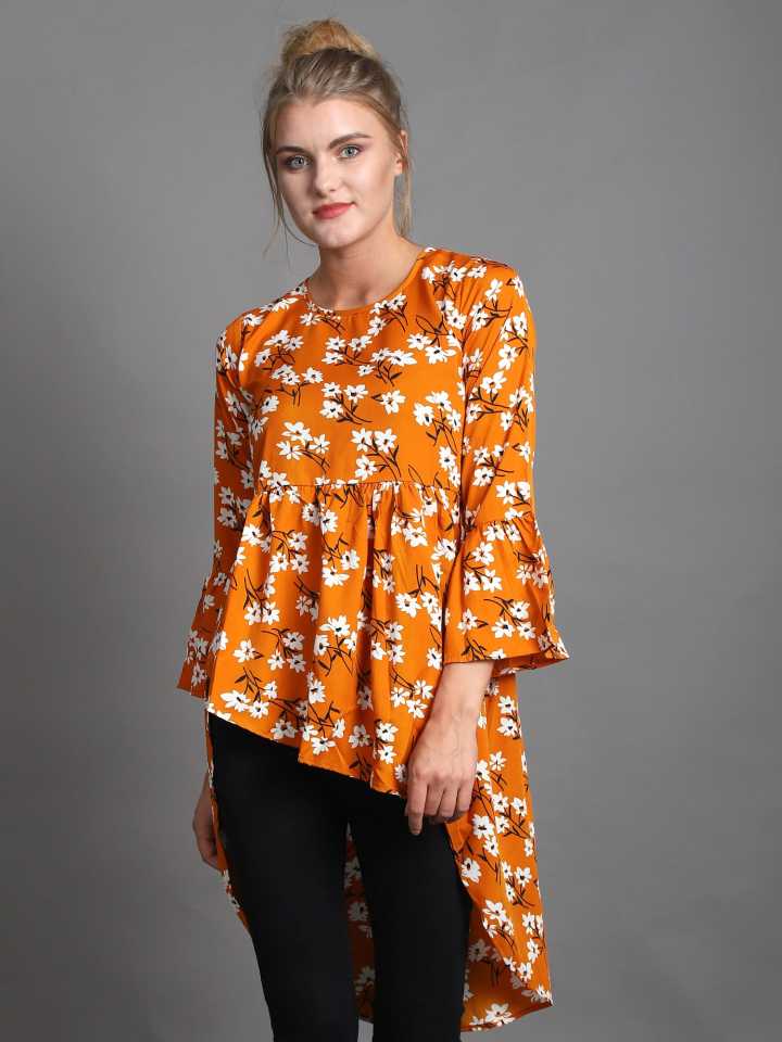 TANDUL  Casual Bell Sleeves Printed Women Multicolor Top