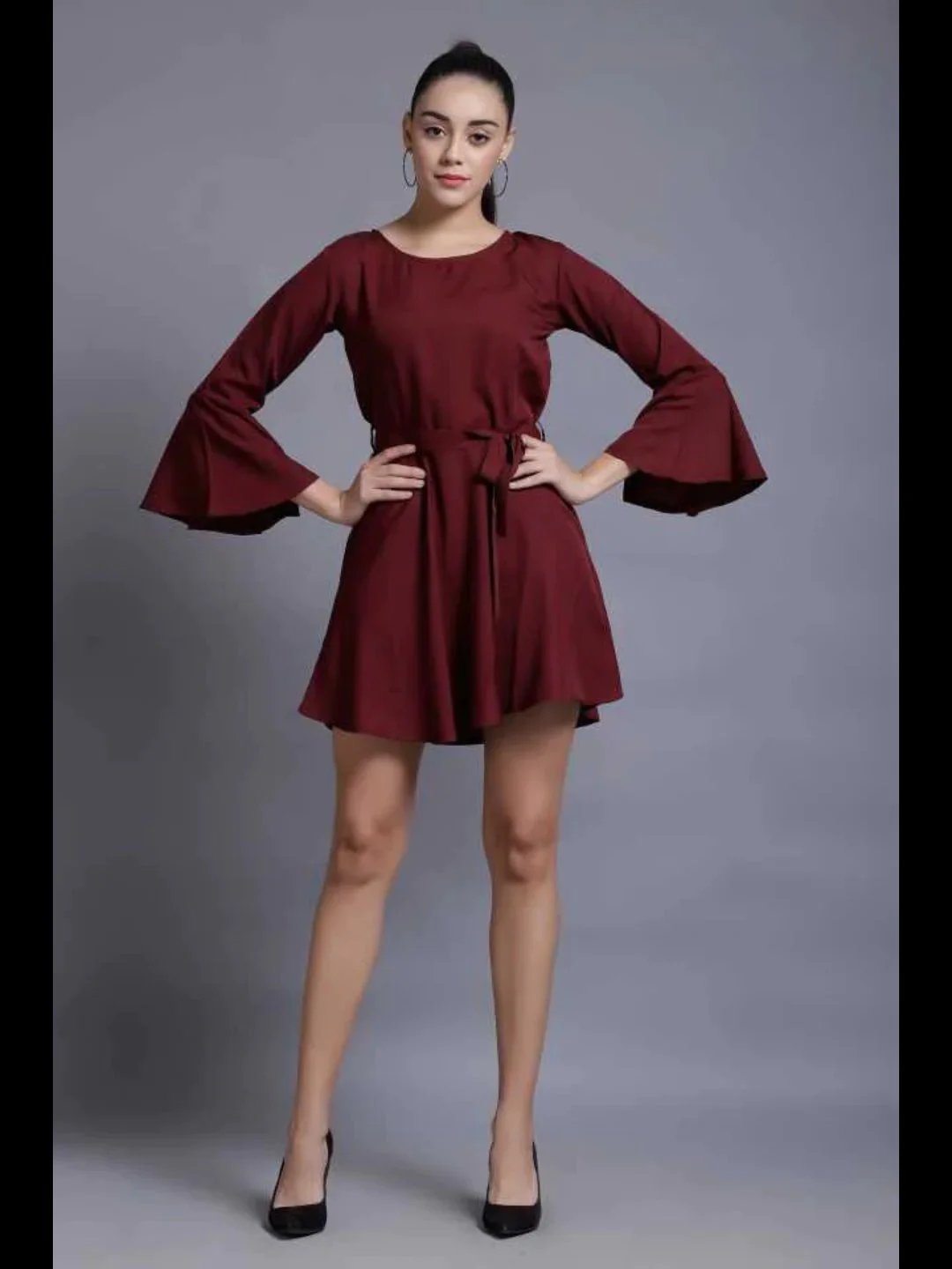 TANDUL  Women A-line Maroon Dress