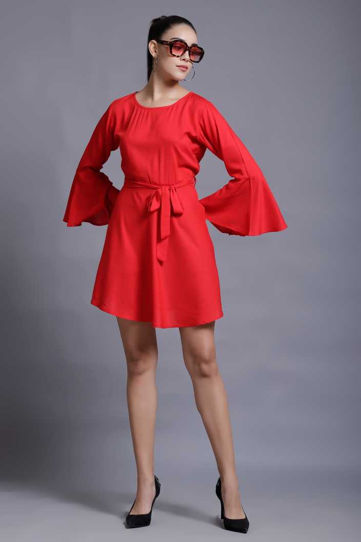 Women A-line Red Dress