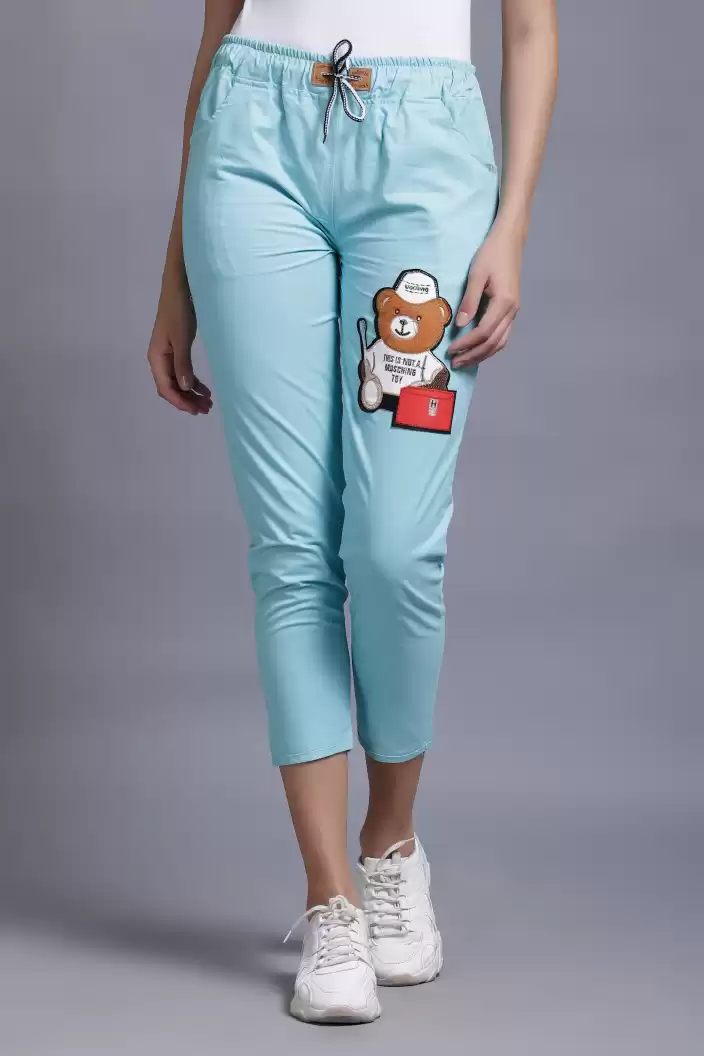 TANDUL  Regular Fit Women Light Blue Lycra Blend Trousers