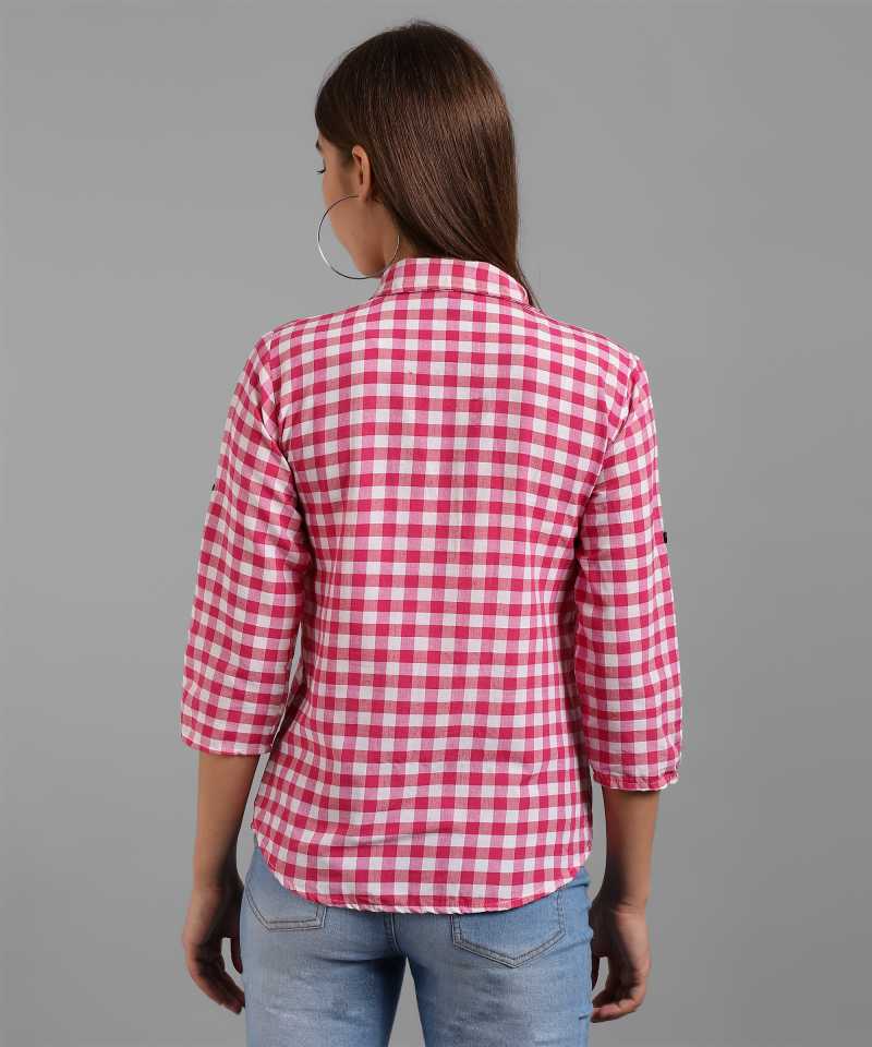 TANDUL  Women Regular Fit Self Design, Checkered Casual Shirt