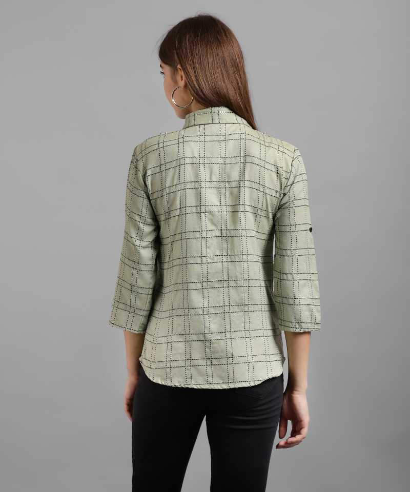 TANDUL  Women Regular Fit Checkered Formal Shirt