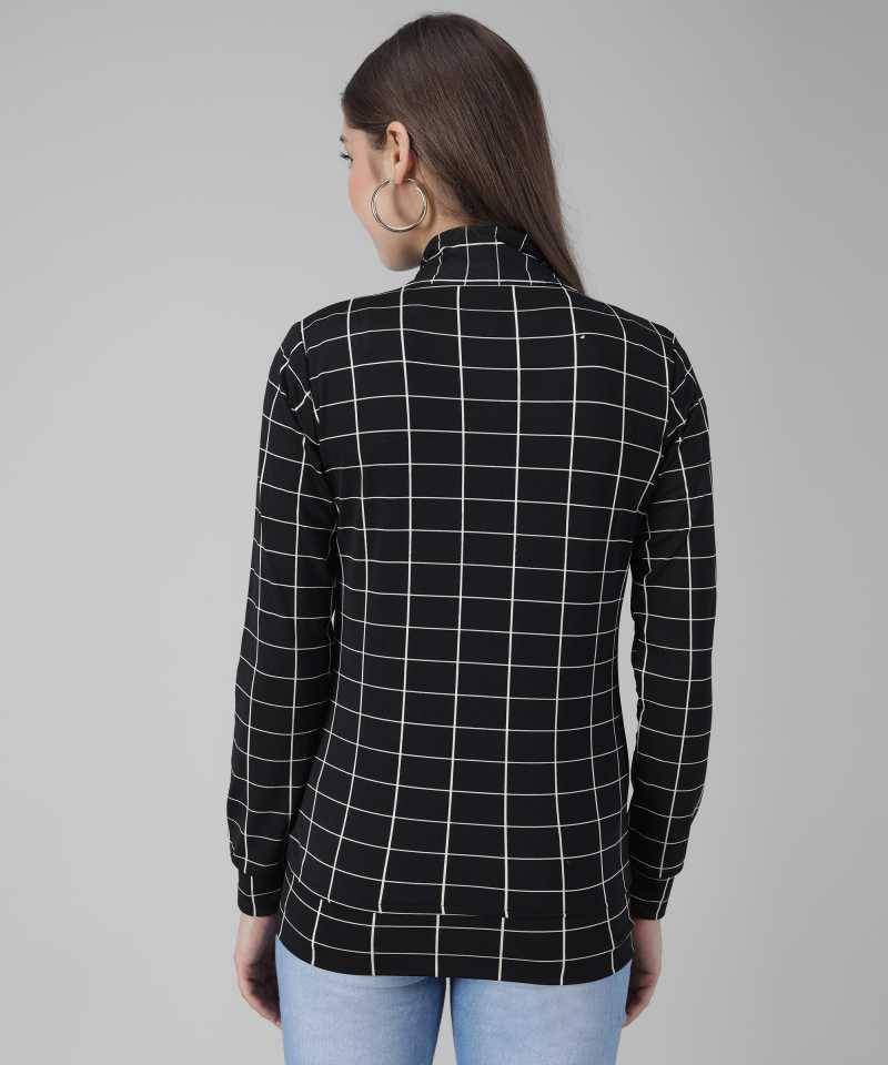 TANDUL  Full Sleeve Checkered Women Jacket