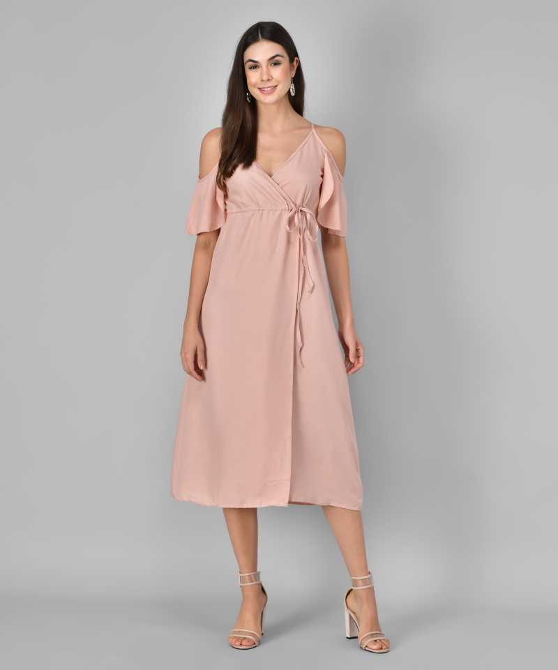 TANDUL  Women A-line Beige Dress