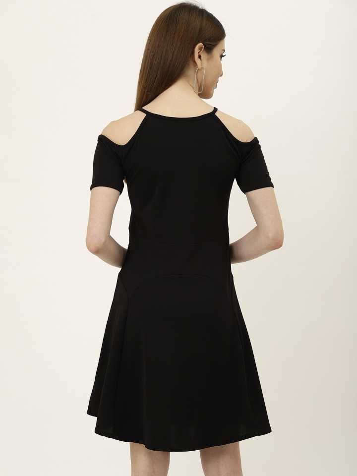 TANDUL  Women A-line Black Dress