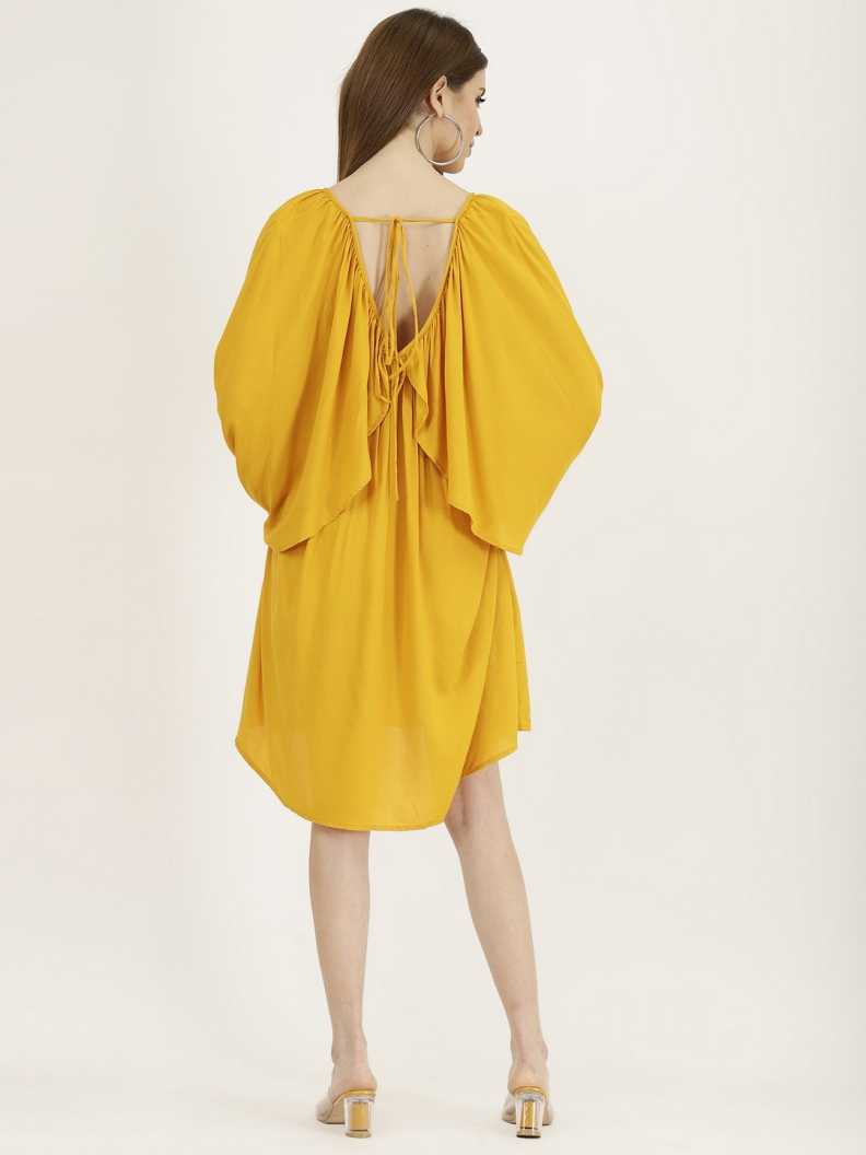 Women A-line Yellow Dress