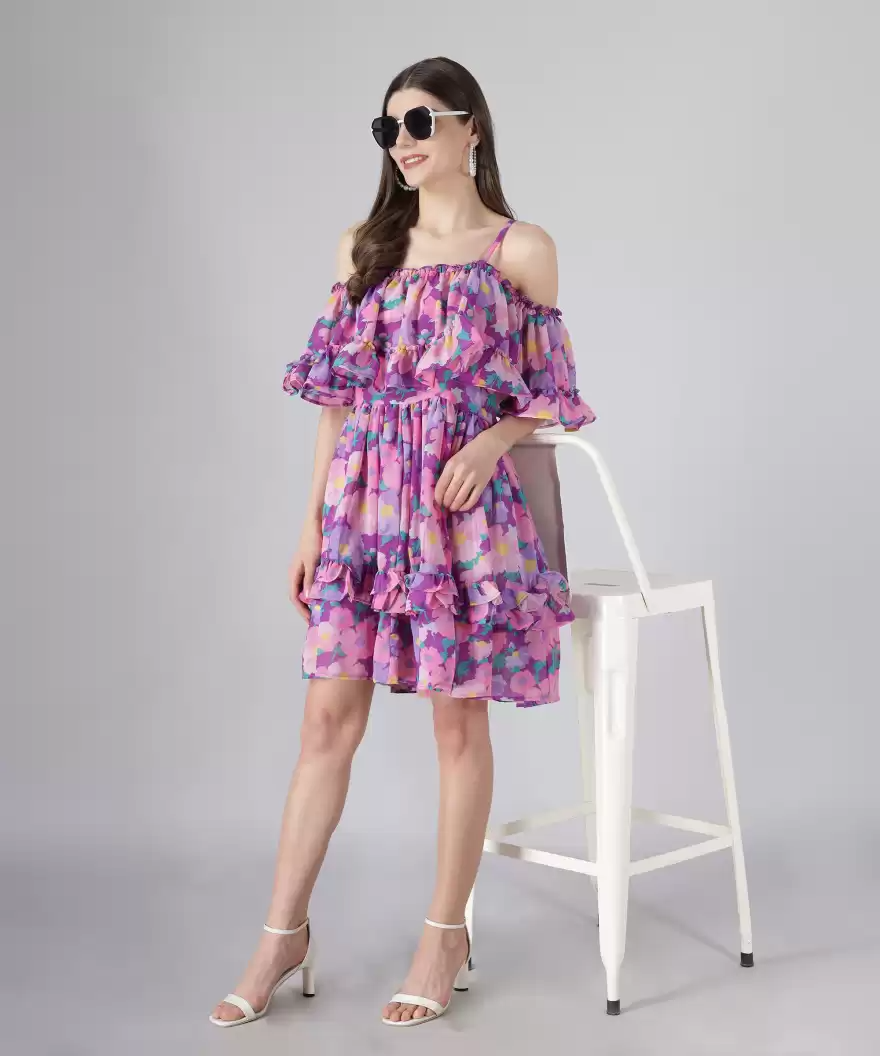 TANDUL  Women Ruffled Multicolor Dress