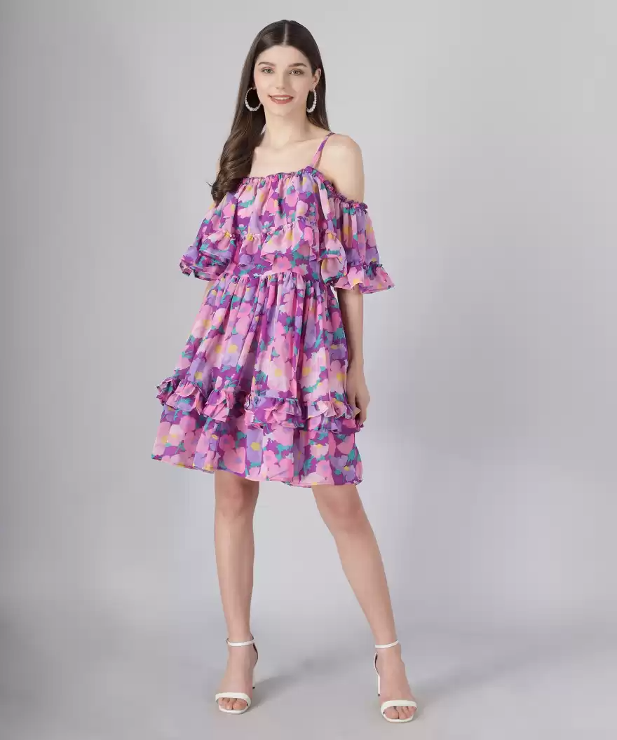 TANDUL  Women Ruffled Multicolor Dress