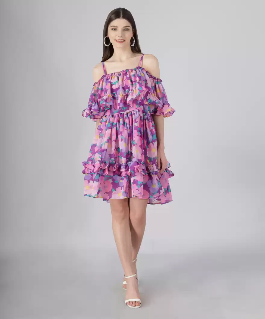 TANDUL  Women Ruffled Multicolor Dress