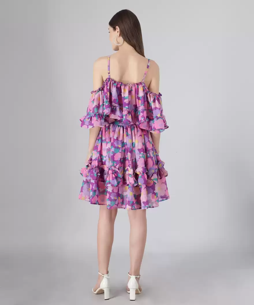 TANDUL  Women Ruffled Multicolor Dress