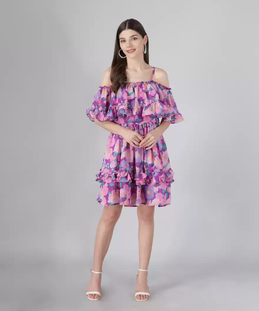 TANDUL  Women Ruffled Multicolor Dress