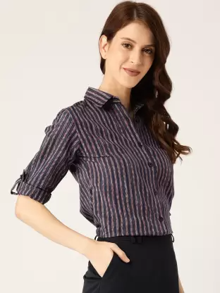 Women Striped Formal Multicolor Shirt