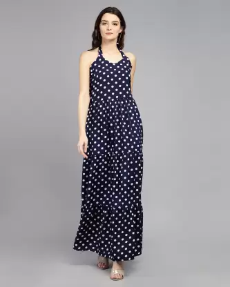 Women Maxi Blue Dress