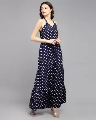 Women Maxi Blue Dress