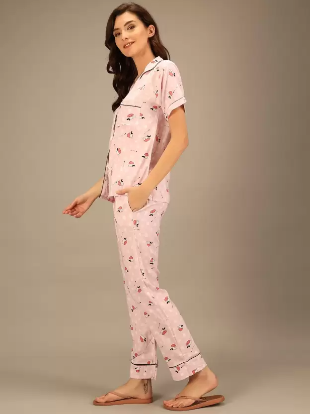 TANDUL  Women Printed Multicolor Shirt & Pyjama set