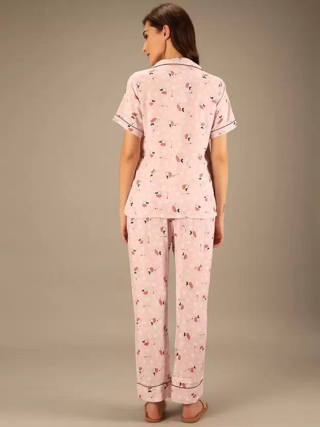 TANDUL  Women Printed Multicolor Shirt & Pyjama set