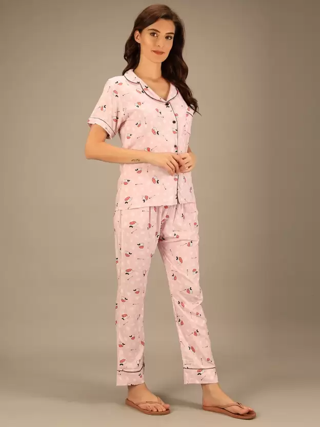 TANDUL  Women Printed Multicolor Shirt & Pyjama set
